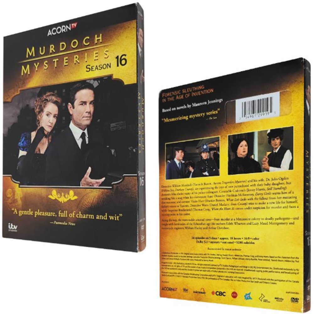 Murdoch Mysteries Season 16 DVD for 2023 New Sealed USA region 1 box set